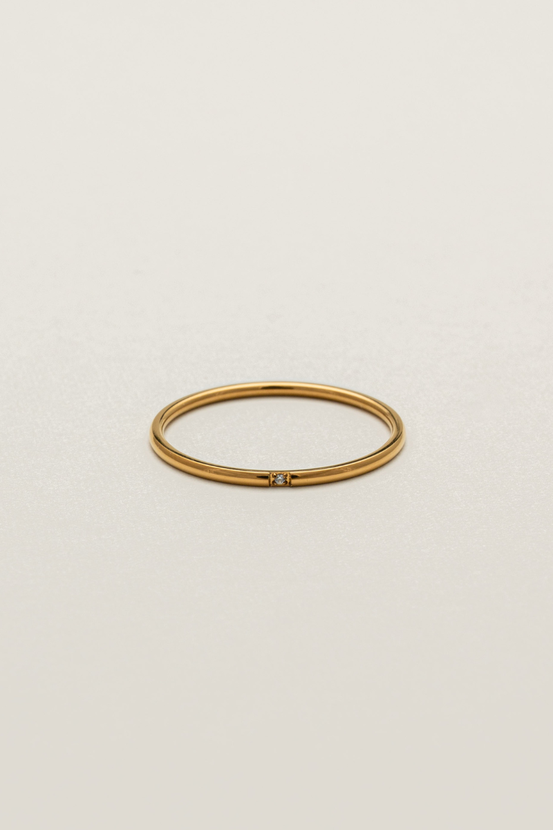 ミニマルストーンリング