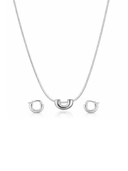 【set】U Shape pierce ＆ necklace