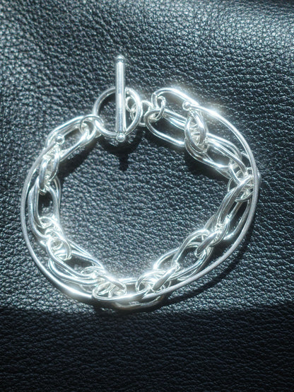 【SET】Silver Bangle＆chain bracelet