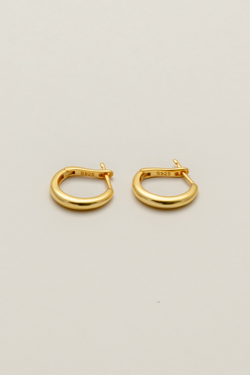 スムースメタルフープピアス