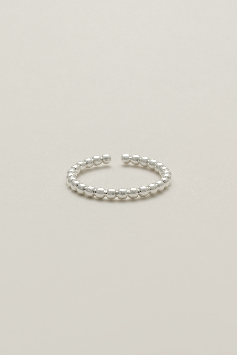 ミニマルボールシルバーピンキーリング