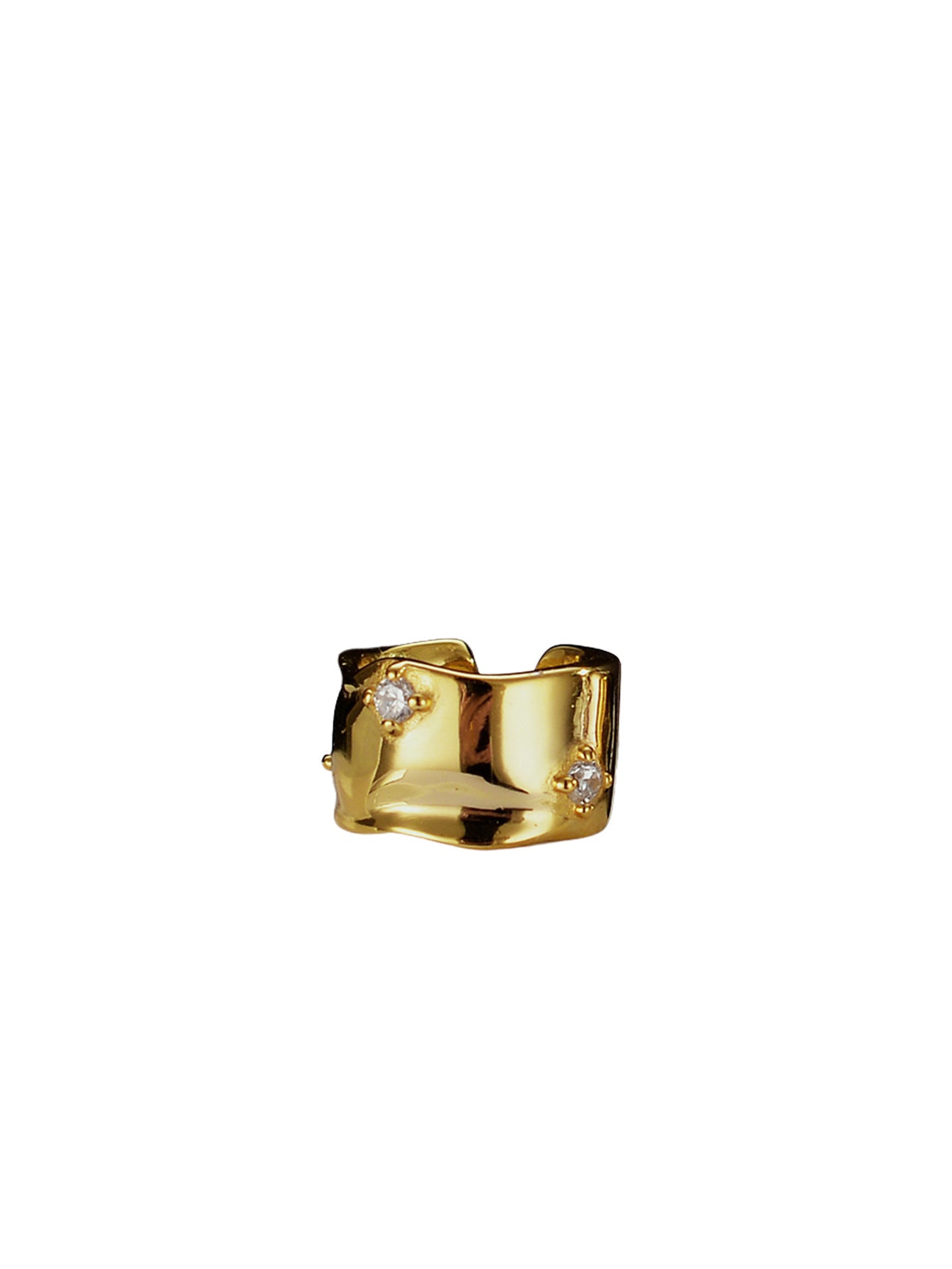 Wide Wave Ear Cuff