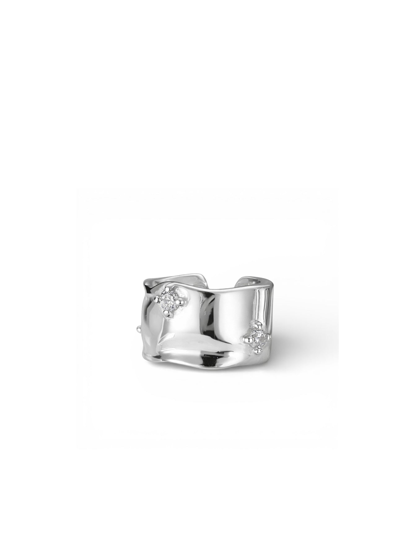 Wide Wave Ear Cuff