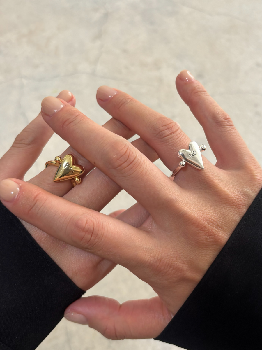 ハートメッセージリング