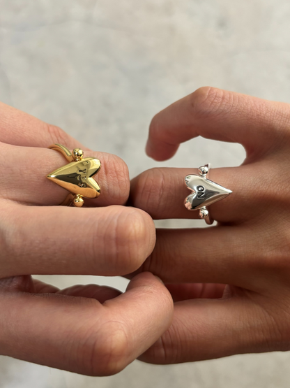 ハートメッセージリング