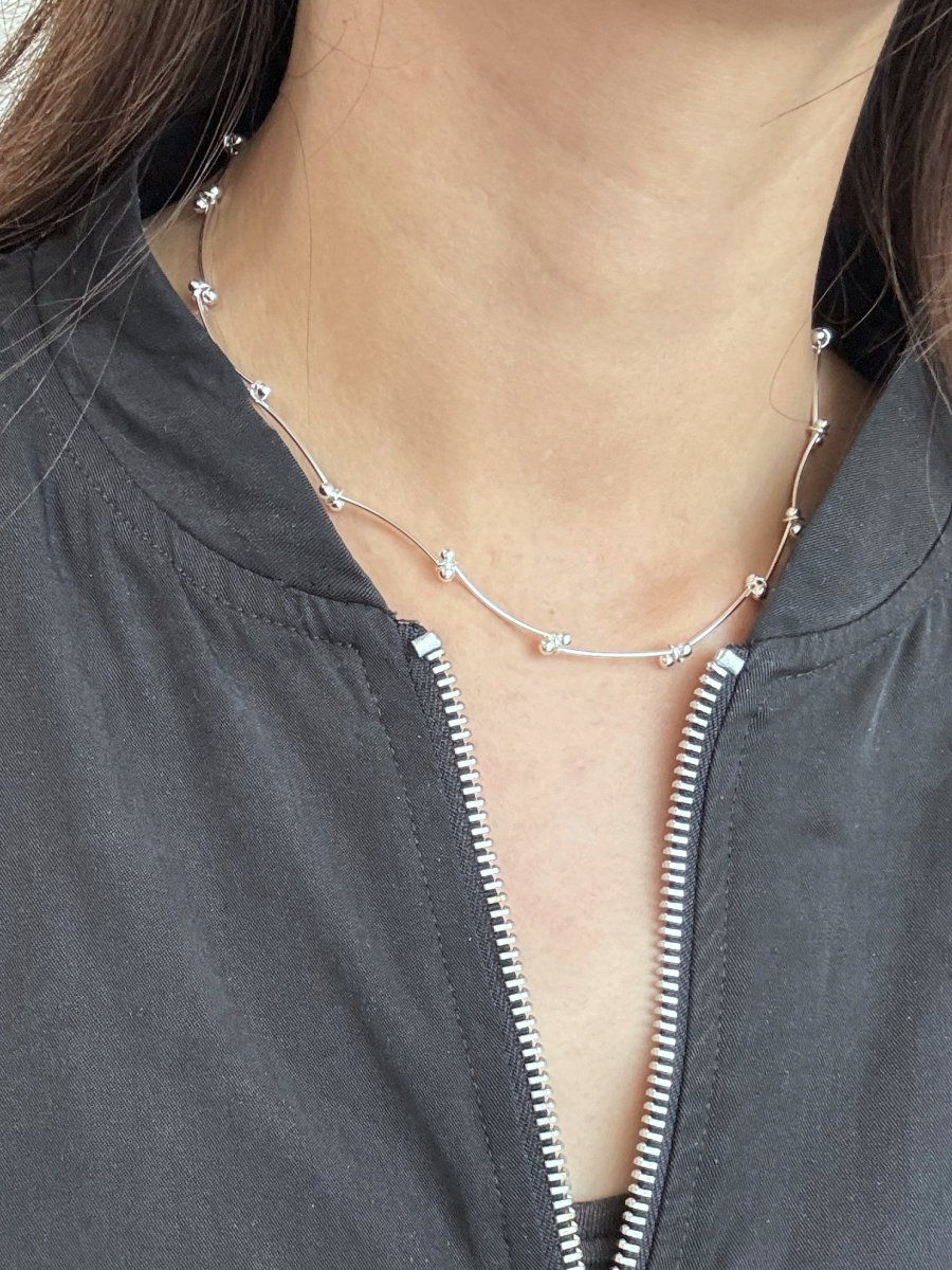 バーメタルリンクネックレス