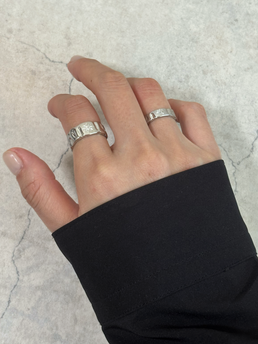 スターモチーフメタルリング