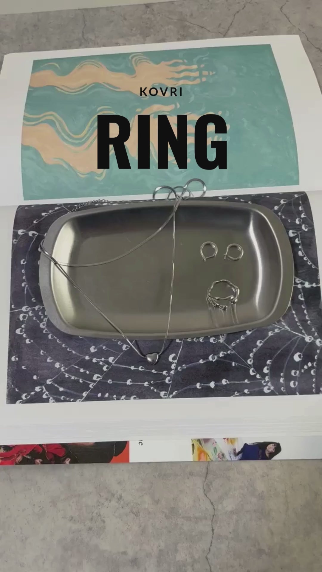 ハートモチーフ 2連スネークチェーンネックレス